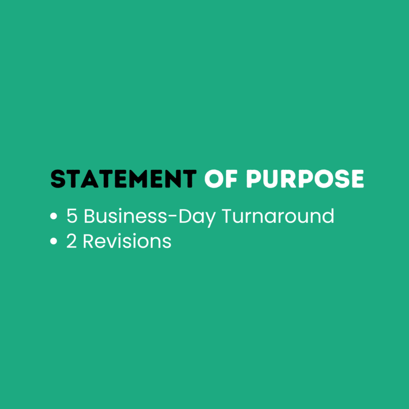 Statement of Purpose (Institutions)